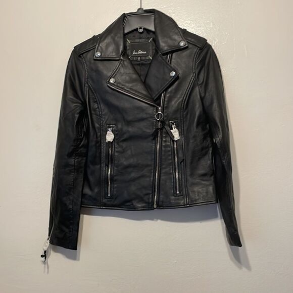 Sam Edelman genuine lamb leather biker jacket size XS, NWT - Picture 6 of 11
